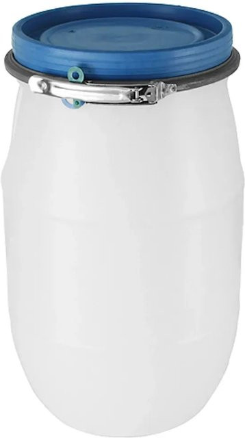 PROREGAL Mehrzweckfass aus Kunststoff mit Schnalle in Weiß, 30 l, Deckeldurchmesser: 25,3 cm - Bild 1
