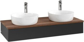 V&B Antao Waschtischunterschrank mit LED-Beleuchtung, Wandmontage, Blau lackiert, B: 120 cm, H: 50 cm, T: 50 cm - Bild 1
