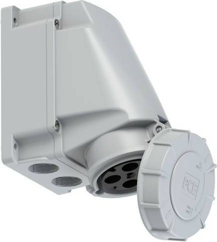 PC Electric Power Twist 134-1 CEE Wandsteckdose 63A 4polig grau IP67 bündig montiert - Bild 1
