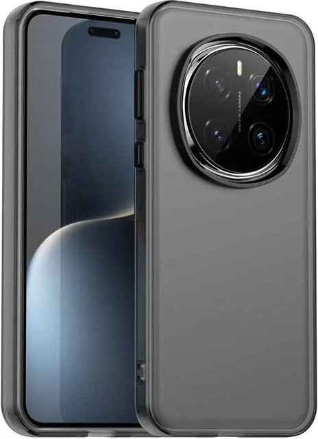 Stoßfeste Silikon Candy-Handyhülle für Honor Magic 7 Pro, Magic 7 Lite und Magic 7 5G mit durchscheinender Rückseite in Schwarz und Transparent - Bild 1