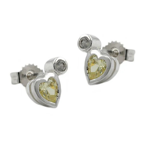 Colfem Ohrstecker 925 Silber, Peridot, Zirkonia - Bild 1