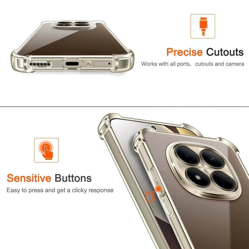 Stoßfeste TPU-Schutzhülle für Xiaomi Mi 17 Pro Max 15 14 13 Ultra 15T 14T 13T 12T 11T 10T 9T Pro in Transparent - Bild 4