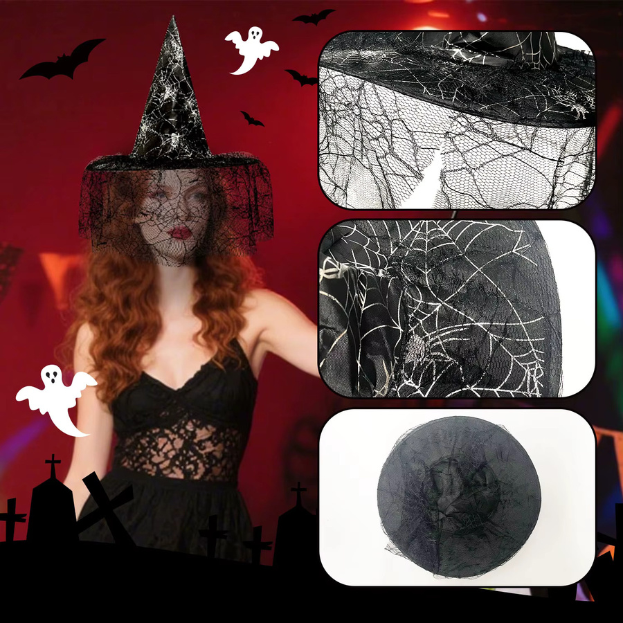 American Trends Halloween Hexenhut, Zubehör, 2-teiliges Set, Schwarz - Bild 5