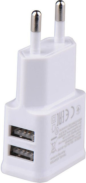 Mosizave USB-Ladegerät mit 2 Ports, 5V 2A Netzteil in Weiß für iPhone, Samsung und Xiaomi - Bild 1