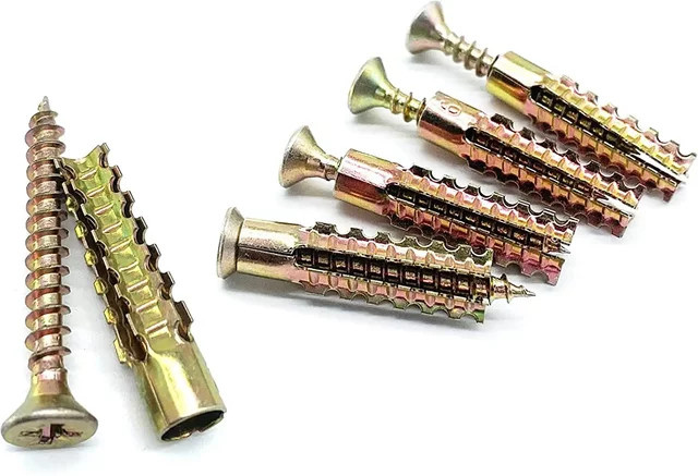 XMSJ Baumförmiger Stahl-Wandanker mit Schrauben für Beton, Hohlwand und Holzwände in Silber oder Gold - Bild 1