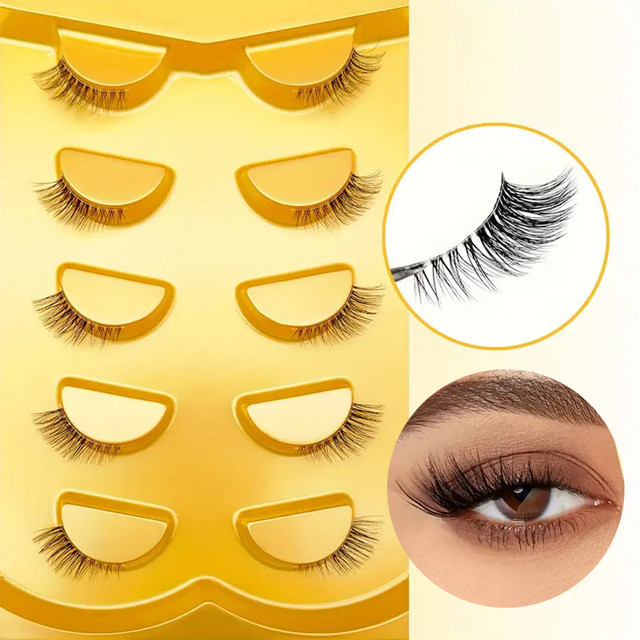 LIMEIKAI Wimpernverlängerungen, transparente Streifen, 5 Paar - Bild 1