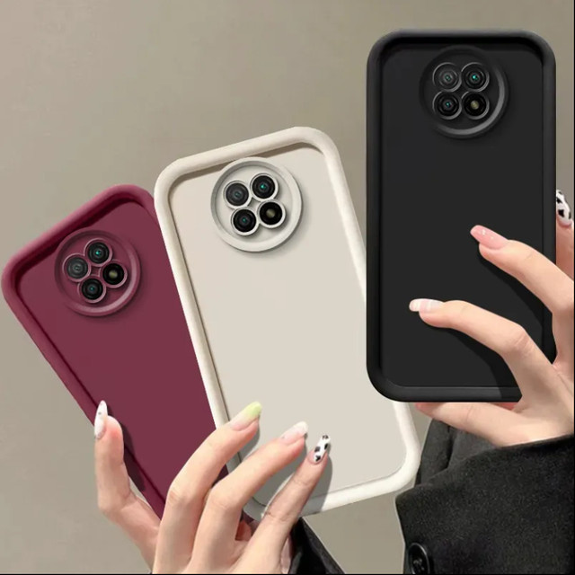 Xiaomi Redmi Note 9T 5G Handyhülle Luxus Candy Matte Soft Cover in Weiß - Bild 1
