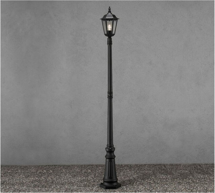Konstsmide Firenze Außenstandleuchte Schwarz aus Aluminium und Glas mit E27 Fassung für bis zu 100W - Bild 2