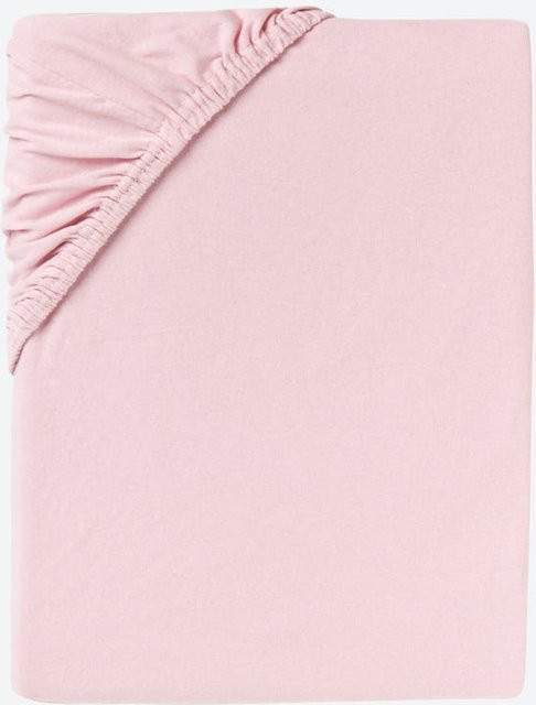 NKD Jersey-Spannbetttuch CLASSIC aus Baumwolle, Pink, B/T: 100 x 200 cm - Bild 1