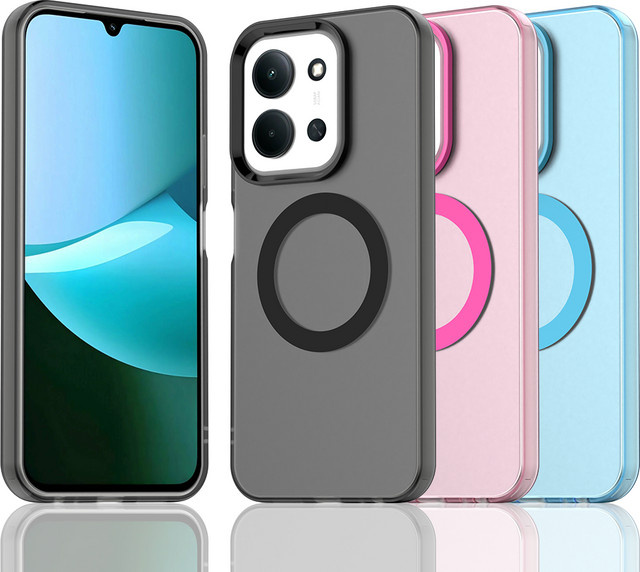 Magnetische kabellose Schutzhülle CYYWN für Redmi 15C 4G 5G in Transparent Blau - Bild 1