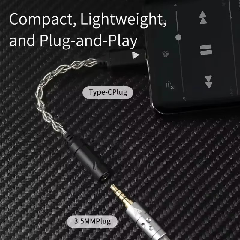 QKZ TC-MAX Pro HiFi DAC USB Typ C auf 3,5 mm Kopfhörerverstärker Audio-Decoder mit CX31993 Chip für IEM und Handy-Adapter 32 Bit/384 kHz - Bild 1