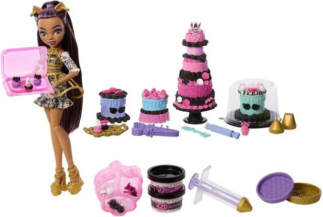 Mattel Monster High Scary Sweet Birthday, Tortenset mit Clawdeen Wolf Puppe - Bild 1