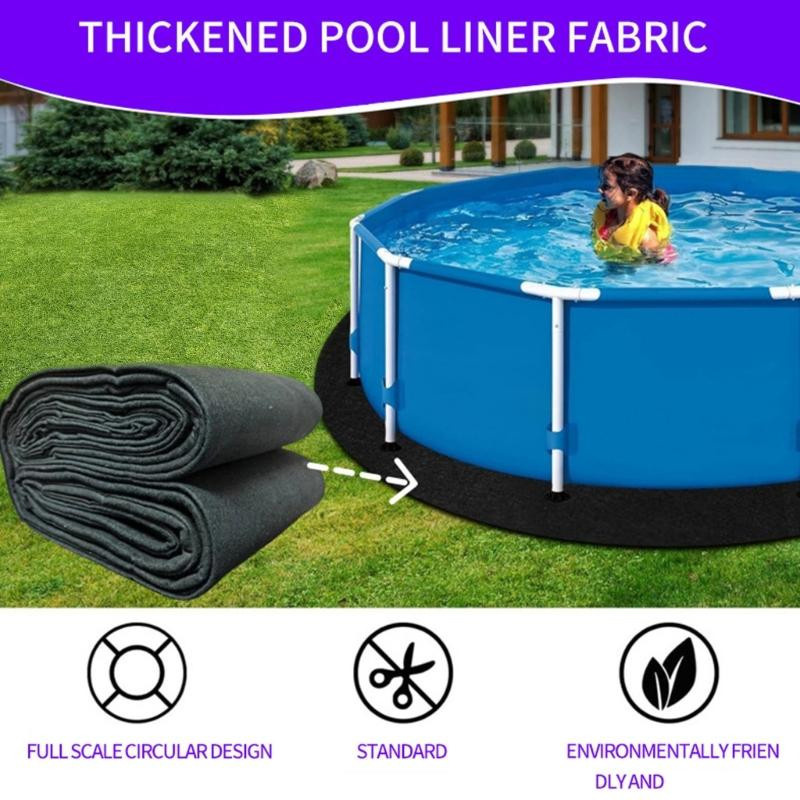 Runde Deamos Poolunterlage aus Gewebe, rutschfeste Poolbodenschutzmatte für den Outdoor-Bereich, Durchmesser: 305 cm, 370 cm oder 400 cm - Bild 9