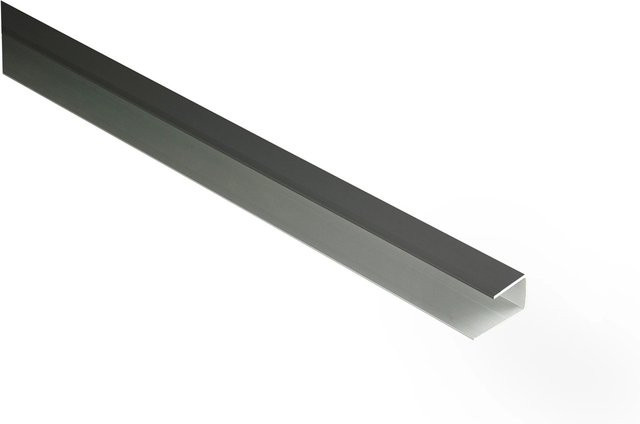 Kovalex Alu-Seitenabschluss eloxiert in Silber oder Anthrazit, B/T/H: 24 x 27 x 2500 mm - Bild 1