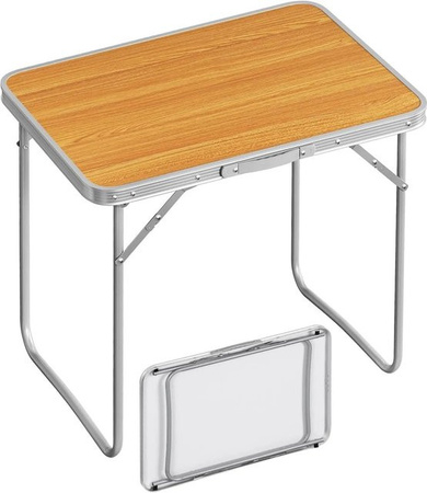 WOLTU Campingtisch Klapptisch aus Eiche mit Griff, zusammenklappbar für Indoor und Outdoor, B/T/H: 60 x 50 x 70 cm