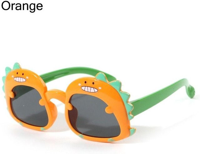 Yiran glasses Kinder-Sonnenbrille Dinosaurierform, grau, Kunststoff, Vollrand, rund - Bild 1