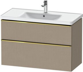 Duravit Waschtischunterschrank D-Neo in Beige glänzend, Wandhängend, B: 98,4 cm, T: 45,2 cm, H: 62,5 cm - Bild 1