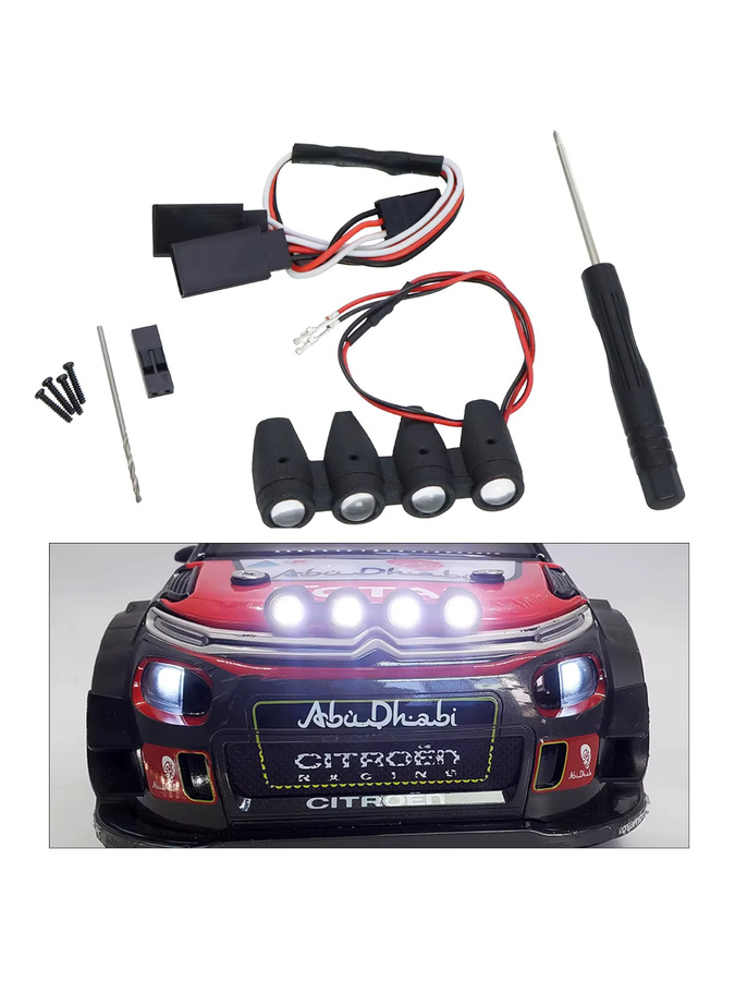 MJXRC 14303 C3 WRC Rally Cart, Zubehör, 1:14, LED 5V Scheinwerfer - Bild 4