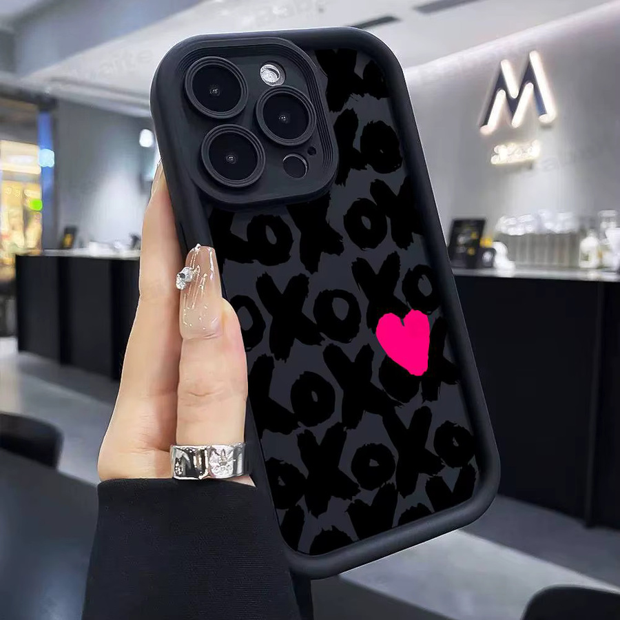 Stoßfeste iPhone Handyhülle mit Lippen-Design in Schwarz für Apple iPhone 11 bis iPhone 17 Pro Max Plus - Bild 5