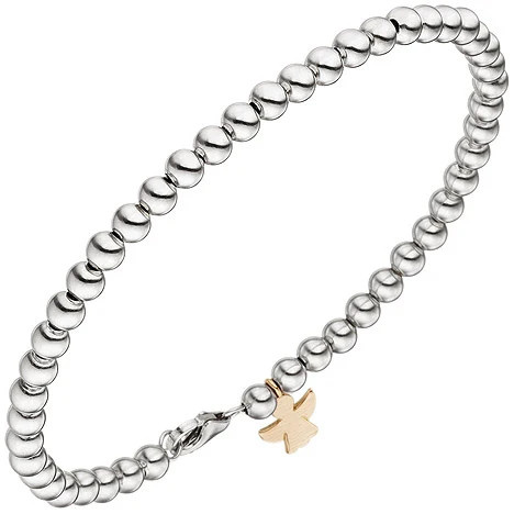 Colfem Armband, 585 Gold, Bicolor, Engel, 19 cm, Unisex - Bild 1