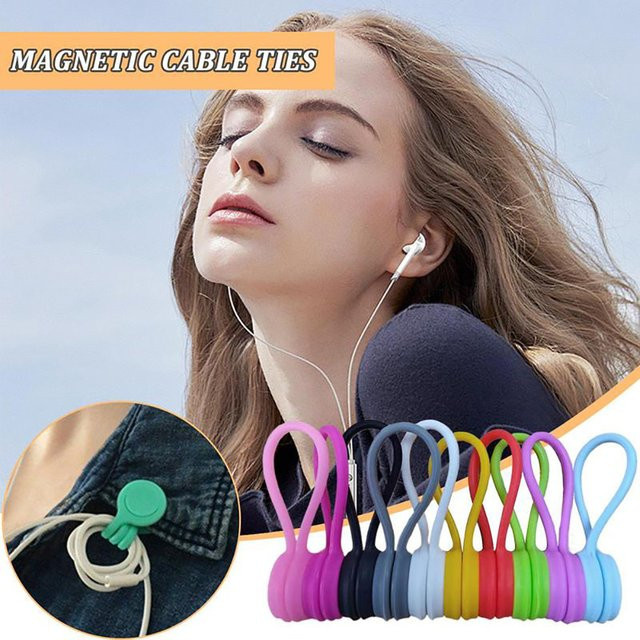 Magnetische Kabelorganisierer-Clips in Multicolour für USB-C Kabel, Ohrhörer und iPhone oder Samsung, ideal für Zuhause, Büro und Schule - Bild 1