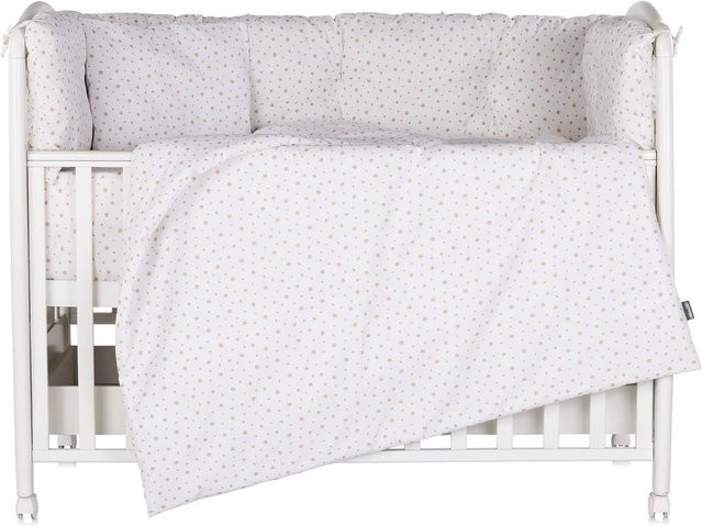 Chipolino Babybettwäsche Set 9-teilig aus 100 % Baumwolle in Beige mit Decke, Kissen, Bezügen, Nestchen und Laken, Maße: 120 x 60 cm - Bild 1