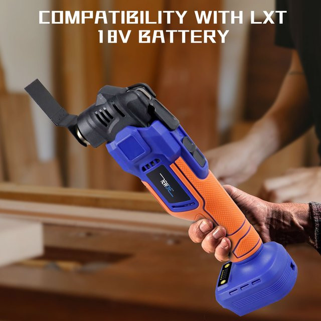 NEWONE 18V Bürstenloses Multifunktionswerkzeug mit Schnellspanner, kompatibel mit Makita LXT Akkus, Blau - Bild 1