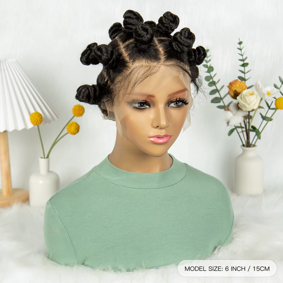 KIMA Bantu geflochtene Perücke mit Babyhaar, Damen - Bild 3