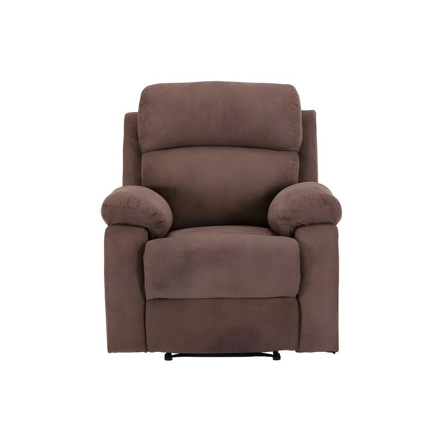 Vente-unique Relaxsessel Tolzano in Braun mit Stoffbezug und Armlehnen, Breite: 91 cm - Bild 2