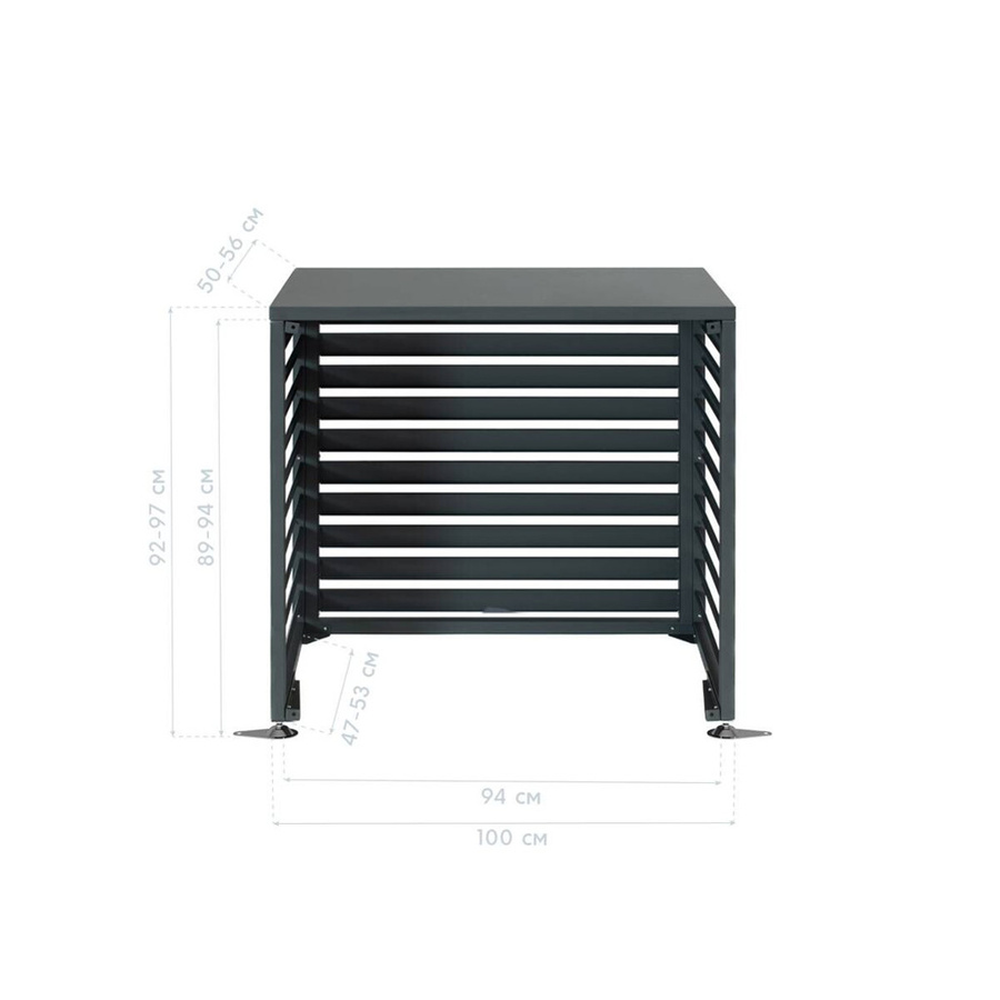 Westmann Wärmepumpenverkleidung Boxa S in Anthrazit, B: 100 cm, T: 56 cm, H: 97 cm - Bild 5