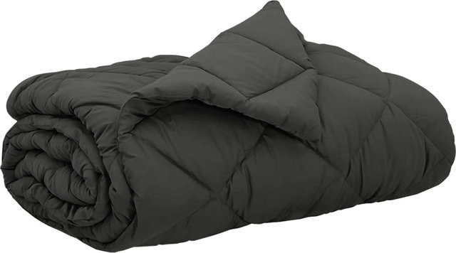 vidaXL Sommerdecke aus Mikrofaser in Anthrazit, B/T: 200 x 200 cm - Bild 1