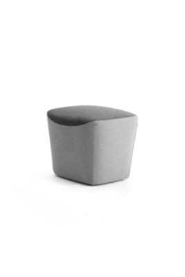 Leyform Hocker modern mit Stoffbezug und Mehrschichtholz, dunkelgrau/hellgrau, B/T/H: 52 x 44 x 44 cm - Bild 1