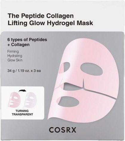 COSRX The Peptide Collagen Lifting Glow Hydrogel Mask, 3er-Pack - Bild 1