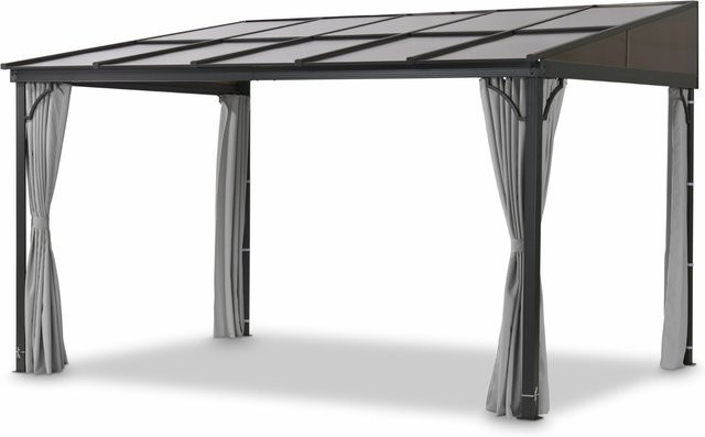 Leco Terrassenüberdachung Melanie mit Seitenteilen aus Anthrazit, B: 400 cm, T: 300 cm, H: 266 cm - Bild 1