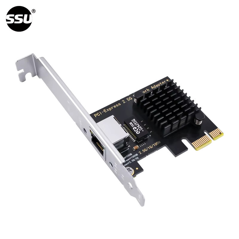 Intel I226 PCIe Netzwerkadapter 2,5G Gigabit Ethernet RJ45 LAN-Controller in Schwarz für PC (Windows 10/11) - Bild 2