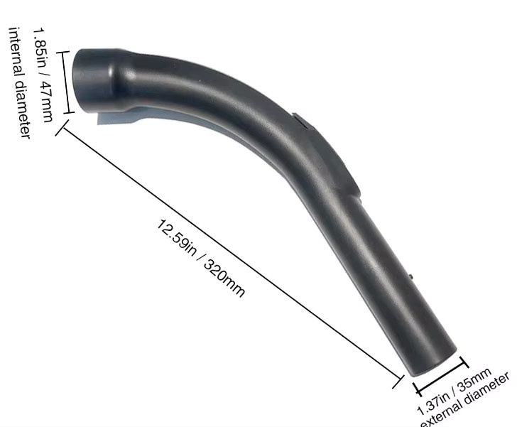 Alternativer Griffrohr Ersatzaufsatz für Miele Classic Staubsauger, Schwarz - Bild 2