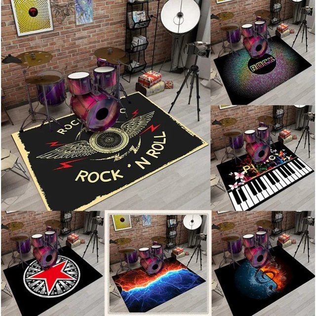 VIKAMA Klaviertastatur-Musikteppich, rutschfester Plüsch-Bodenteppich in Multicolour, B/T: 180 x 120 cm - Bild 1