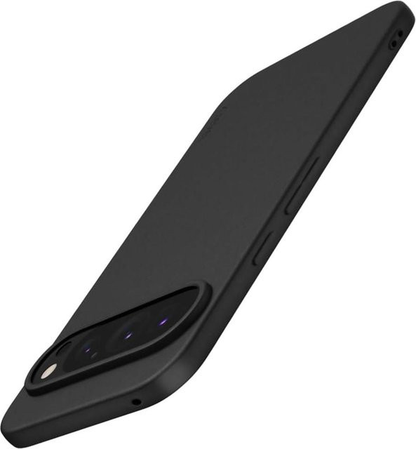 Matte Silikon Schutzhülle für Google Pixel 8 in Schwarz, ultra dünne und stoßfeste weiche Rückseite - Bild 1