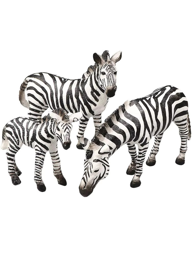 XIALIBAOMOWAN Zebra-Tier-Set-Modell, Actionfiguren-Spielzeug, Bunt / Mehrfarbig - Bild 3
