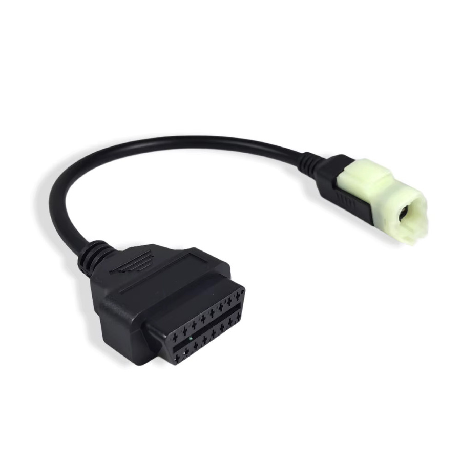 OBDIIVCI Diagnose-Adapterkabel von 4-Pin auf 16-Pin OBD2 für Honda Motorräder, Schwarz - Bild 2