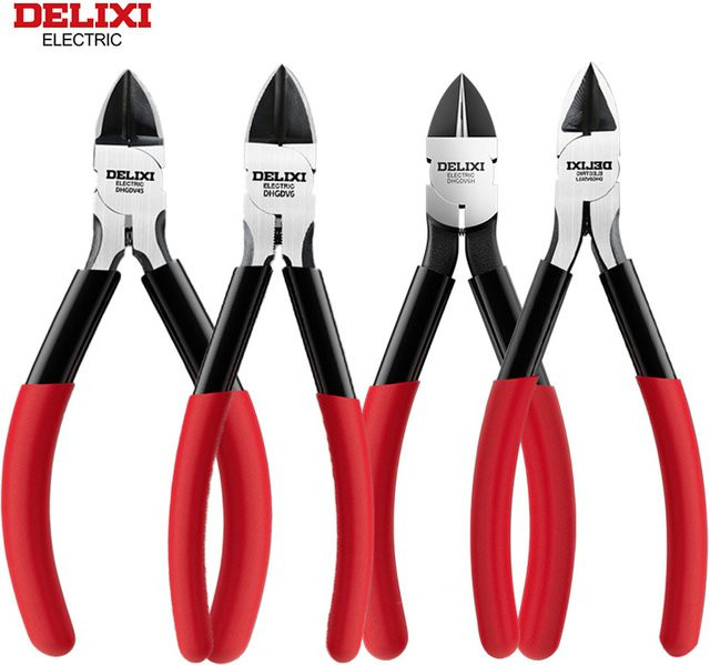 DELIXI Elektrische Seitenschere in Silber zum Schneiden von Metall, Draht, Kabel, Kunststoff und Holz - Bild 1