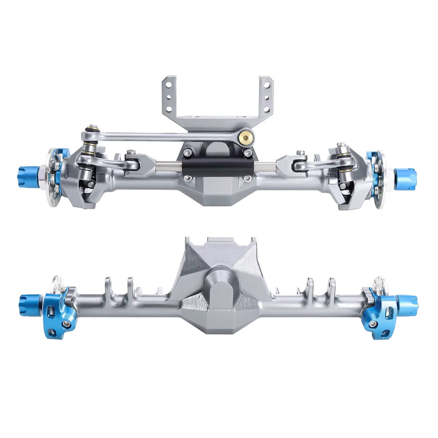 FACSNY Aluminium Vorder- und Hinterachse mit Hydraulischer Lenkverbindung, 1/24, Zubehör - Bild 2