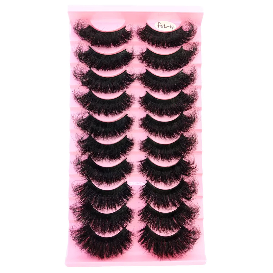 AMSDCN Künstliche Nervwimpern, 5D, 25 mm, 10 Paar, Unisex - Bild 4
