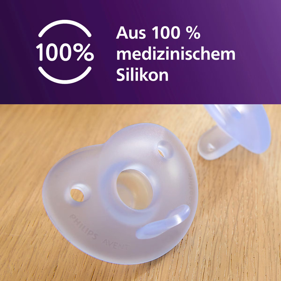 Philips Avent Soothie Schnuller 2er-Pack, Blau, Silikon, 0-6 Monate, BPA-frei - Bild 3