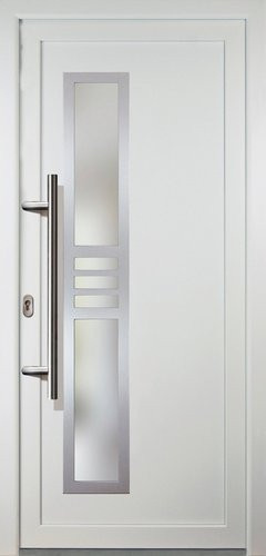 Meeth Aluminium-Haustür Signum Alu in Weiß mit satiniertem Glaseinsatz, nach innen öffnend, Höhe: 208,0 cm, Breite: 108,0 cm - Bild 1