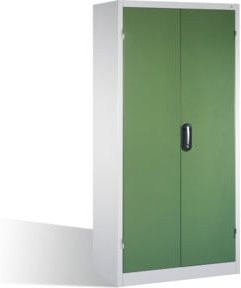 C+P Schwerlast-Werkzeugschrank mit Drehtüren und 4 Böden, Front Resedagrün, Korpus Lichtgrau, H x B x T: 195 x 93 x 60 cm - Bild 1
