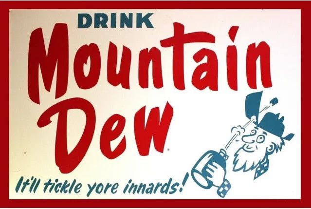 Mountain Dew Vintage Retro Metallschild von HELLO YOUNG für Bar und Pub, Breite: 30,0 cm, Höhe: 20,0 cm, Tiefe: 20,0 cm - Bild 1