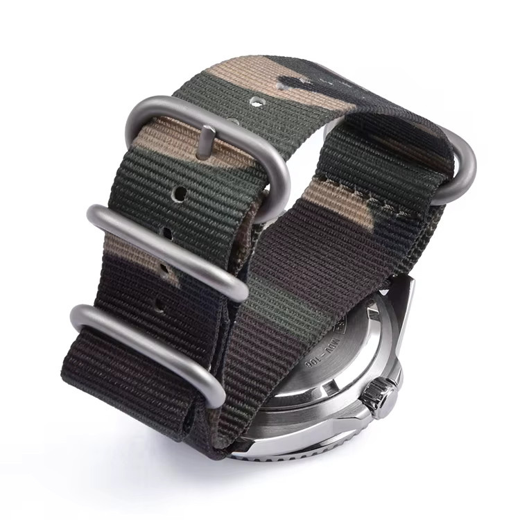strapfreak Uhrenarmband Nylon, Camo, Edelstahl, Herren - Bild 3