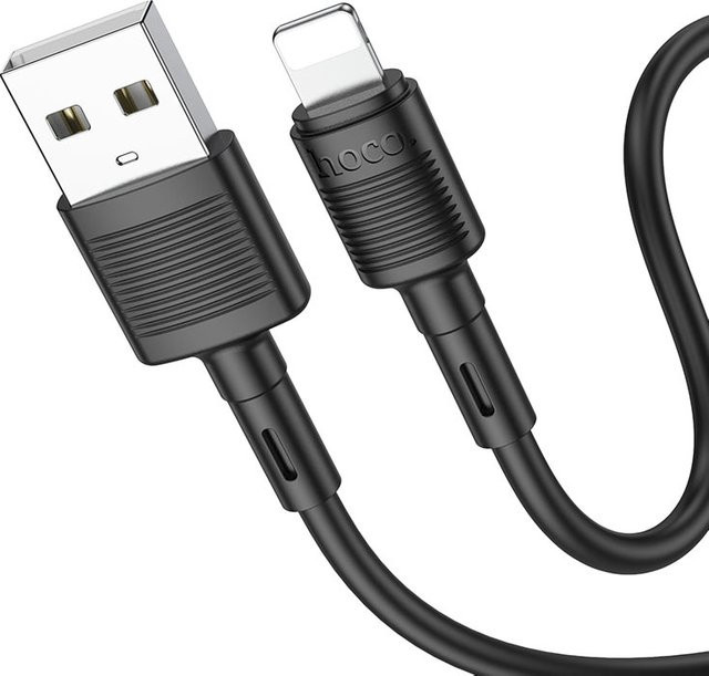 HOCO X83 Victory USB-A auf Lightning Daten- und Ladekabel, 18W, Schwarz, 1m - Bild 1