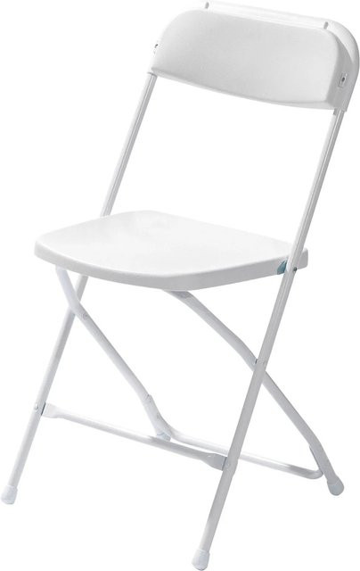 Feros Budget Klappstuhl aus Stahl, weiß, 7er Pack, B/T/H: 43 x 49 x 80 cm - Bild 1